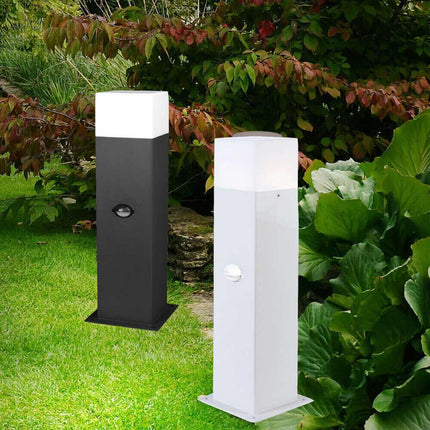 Lampione da giardino per esterno con sensore di movimento in alluminio attacco E27 lampada da terra lampioncino per vialetti IP44 - enzoled