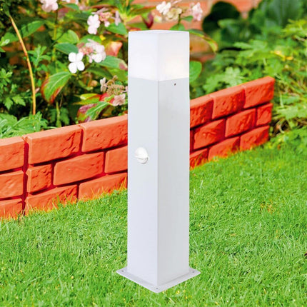 Lampione da giardino per esterno con sensore di movimento in alluminio attacco E27 lampada da terra lampioncino per vialetti IP44 - enzoled