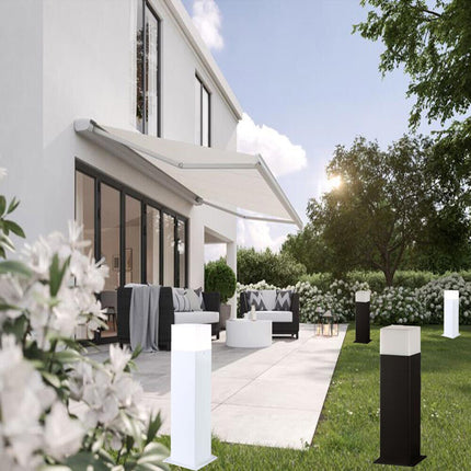 Lampione da giardino per esterno in alluminio attacco E27 lampada da terra lampioncino per vialetti IP44 - enzoled