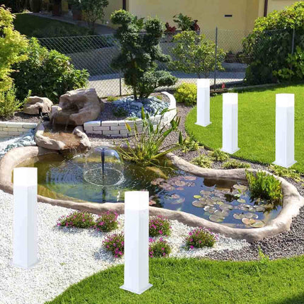 Lampione da giardino per esterno in alluminio attacco E27 lampada da terra lampioncino per vialetti IP44 - enzoled