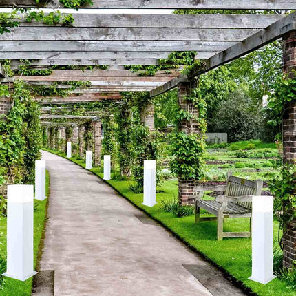 Lampione da giardino per esterno in alluminio attacco E27 lampada da terra lampioncino per vialetti IP44 - enzoled