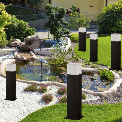 Lampione da giardino per esterno in alluminio attacco E27 lampada da terra lampioncino per vialetti IP44 - enzoled