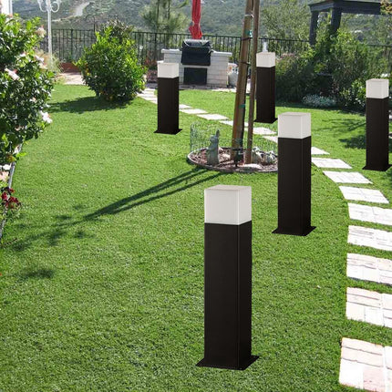 Lampione da giardino per esterno in alluminio attacco E27 lampada da terra lampioncino per vialetti IP44 - enzoled