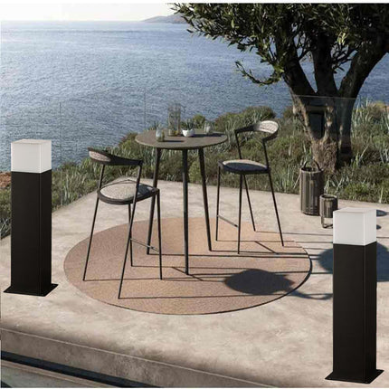 Lampione da giardino per esterno in alluminio attacco E27 lampada da terra lampioncino per vialetti IP44 - enzoled