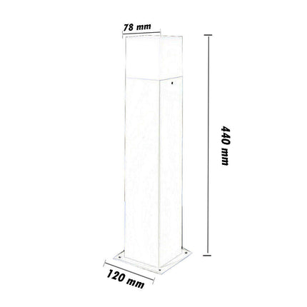 Lampione da giardino per esterno in alluminio attacco E27 lampada da terra lampioncino per vialetti IP44 - enzoled