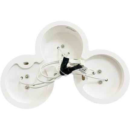 Lampada in gesso a 3 cilindro da soffitto lampadario verniciabile supporto per faretti gu10 - enzoled