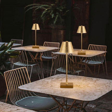 Lampada bistrot touch da tavolo a led ricaricabile usb  lume decorativo tripla colorazione di luce - enzoled