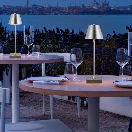 Lampada bistrot touch da tavolo a led ricaricabile usb  lume decorativo tripla colorazione di luce - enzoled