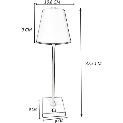 Lampada bistrot touch da tavolo a led ricaricabile usb  lume decorativo tripla colorazione di luce - enzoled