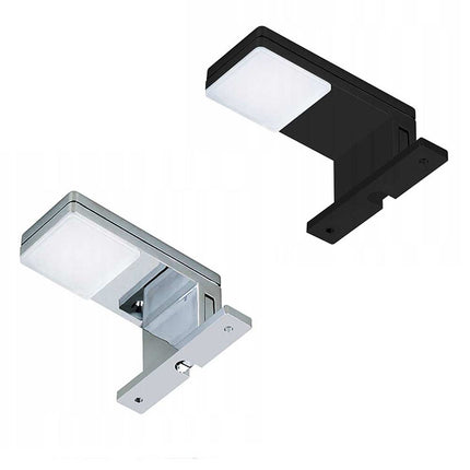 Lampada a led per specchio da bagno 3 watt applique moderno a luce naturale nero o silver IP44 - enzoled