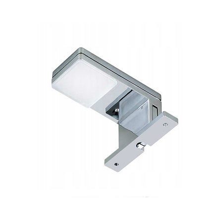 Lampada a led per specchio da bagno 3 watt applique moderno a luce naturale nero o silver IP44 - enzoled