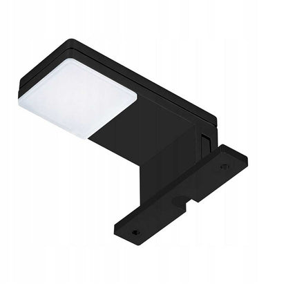 Lampada a led per specchio da bagno 3 watt applique moderno a luce naturale nero o silver IP44 - enzoled