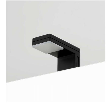 Lampada a led per specchio da bagno 3 watt applique moderno a luce naturale nero o silver IP44 - enzoled