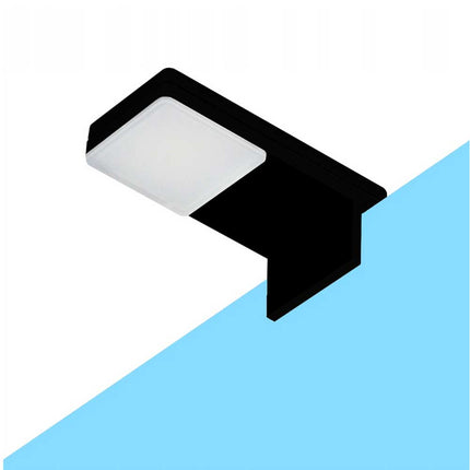 Lampada a led per specchio da bagno 3 watt applique moderno a luce naturale nero o silver IP44 - enzoled