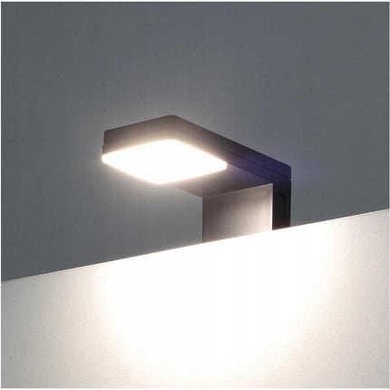 Lampada a led per specchio da bagno 3 watt applique moderno a luce naturale nero o silver IP44 - enzoled