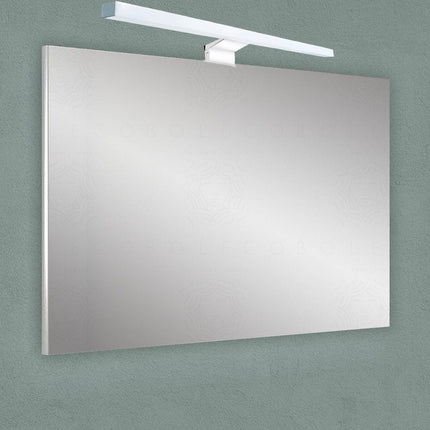 Lampada per specchio da bagno con doppia istallazione 6 watt applique a luce naturale 4000k IP44 colore argento - enzoled