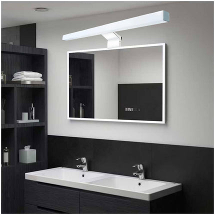 Lampada per specchio da bagno con doppia istallazione 6 watt applique a luce naturale 4000k IP44 colore argento - enzoled
