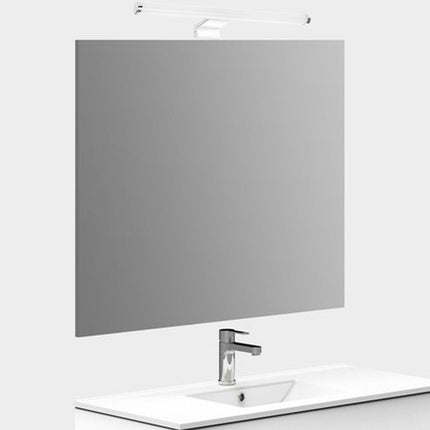 Lampada per specchio da bagno con doppia istallazione 6 watt applique a luce naturale 4000k IP44 colore argento - enzoled