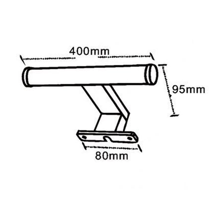 Lampada per specchio da bagno con doppia istallazione 6 watt applique a luce naturale 4000k IP44 colore argento - enzoled