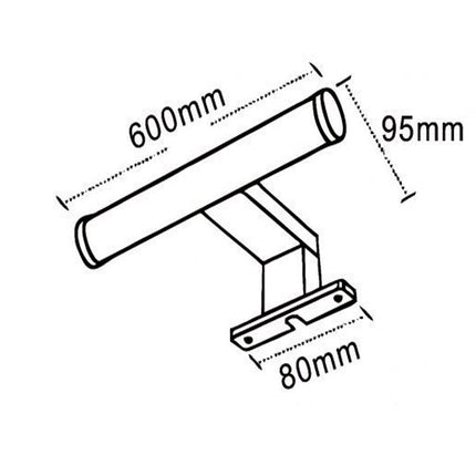 Lampada per specchio da bagno con doppia istallazione 9 watt applique a luce naturale 4000k IP44 colore argento - enzoled