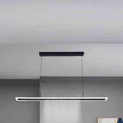 Lampadario a led 70 watt a sospensione nero lampada dimmerabile con telecomando 3 colorazione di luce - enzoled