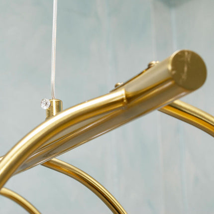 Lampadario a sospensione 8 sfere in vetro ambra lampada da soffitto in metallo attacco g9 - enzoled