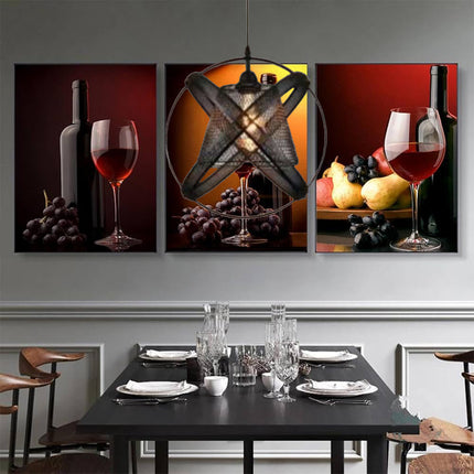 Lampadario a sospensione da soffitto con paralume a tre anelli in metallo traforato design contemporaneo moderno nero attacco E27 - enzoled