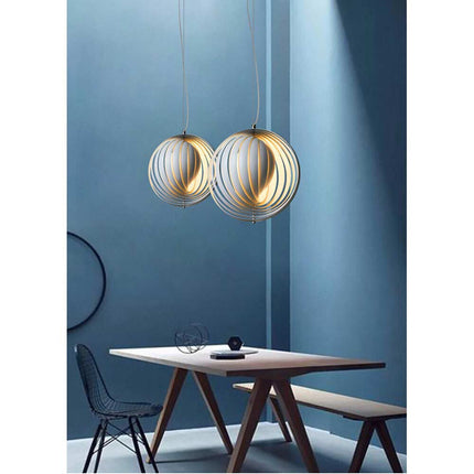 Lampadario a sospensione decorativo lampada in 3d in metallo attacco e27 arredo casa cucina soggiorno camera - enzoled