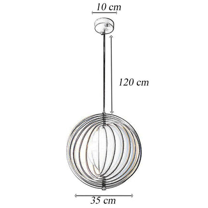 Lampadario a sospensione decorativo lampada in 3d in metallo attacco e27 arredo casa cucina soggiorno camera - enzoled