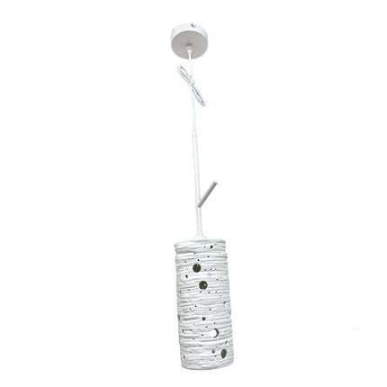 Lampadario in ceramica traforata lampada pendente E27 da tavolo punto luce illuminazione soggiorno camera da letto - enzoled