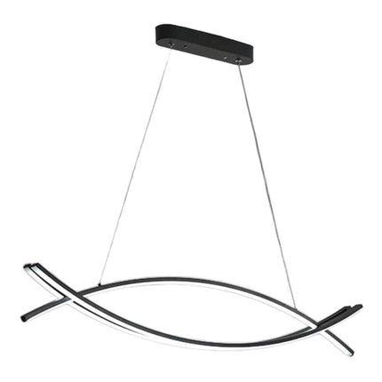 Lampadario led a sospensione 42 watt lampada ultra moderna nera a luce calda 3000k - enzoled