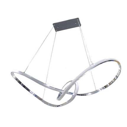 Lampadario led moderno a forma di fiocco lampada a sospensione 38 watt tecnologia cct 3 temperature di luce - enzoled