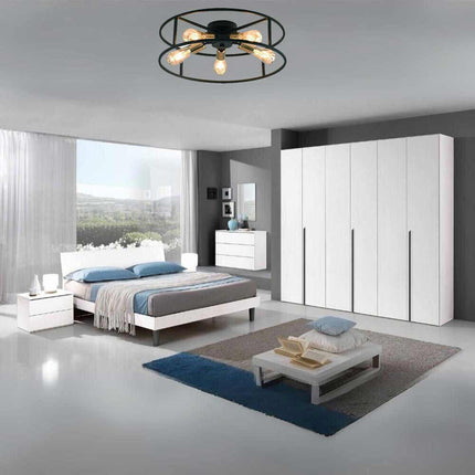 Plafoniera da soffitto stile industriale lampada in metallo nero con 5 portalampada oro E27 camera da letto soggiorno - enzoled