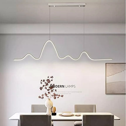 Lampadario a led 25 watt lampada moderna a sospensione zig zan bianco luce fredda 6500k calda 3000k naturale 4000k - enzoled