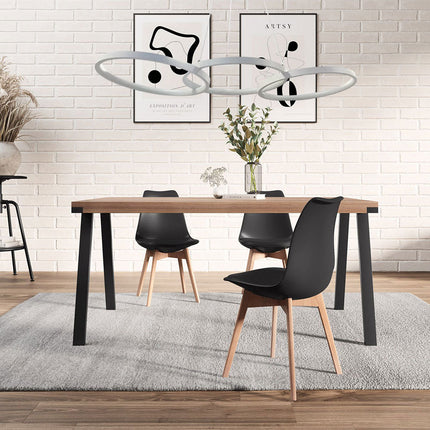 Lampadario a led 45 watt lampada moderna a sospensione tre cerchi luce fredda 6500k calda 3000k naturale 4000k - enzoled