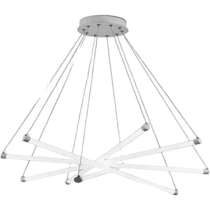 Lampadario a led ultra moderno 55 watt lampada a sospensione a raggi luce fredda 6500k calda 3000k naturale 4000k - enzoled