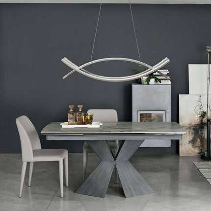 Lampadario led a sospensione 42 watt lampada ultra  moderna bianca a luce fredda 6500k naturale 4000k - enzoled