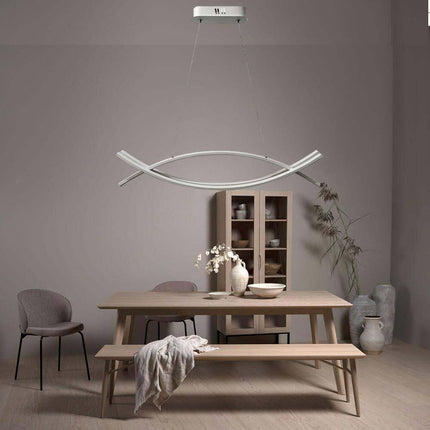 Lampadario led a sospensione 42 watt lampada ultra  moderna bianca a luce fredda 6500k naturale 4000k - enzoled