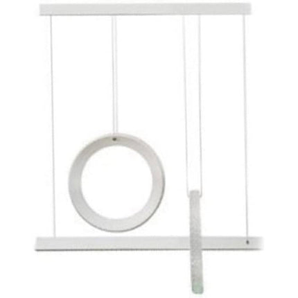 Lampadario led bianco a sospensione 80 watt con cristalli in acrilico contemporaneo luce bianca fredda 6500k o naturale 4000k - enzoled