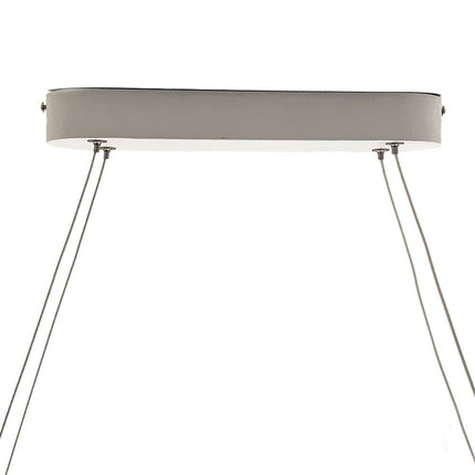 Lampadario modero bianco ondulato a led 48 watt lampada sospensione luce fredda 6500k calda 3000k naturale 4000k - enzoled