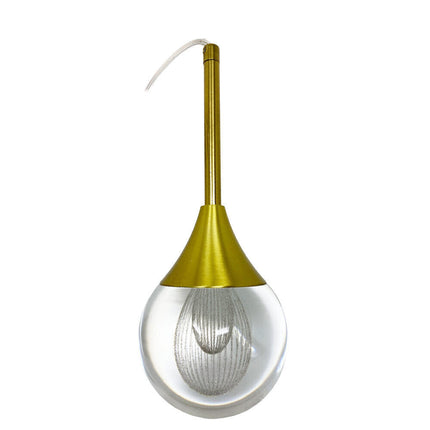 Lampadario pendente oro a led 5 watt lampada sospensione moderna in acrilico luce 6500k 3000k 4000k - enzoled