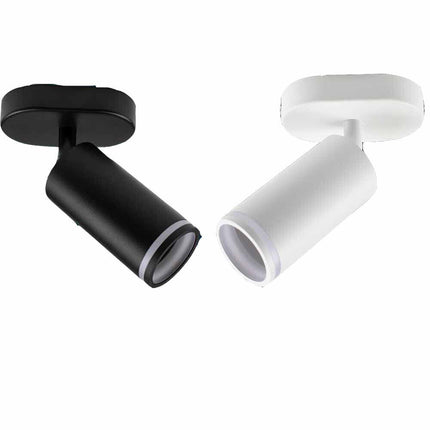 Applique plafoniera orientabile da soffitto o parete 1 diffusore lampada attacco GU10 per bagno soggiorno bianco o nero - enzoled