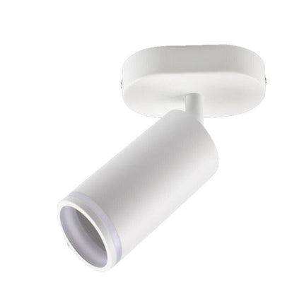 Applique plafoniera orientabile da soffitto o parete 1 diffusore lampada attacco GU10 per bagno soggiorno bianco o nero - enzoled