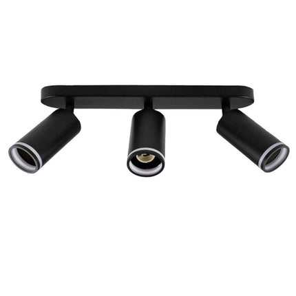 Applique plafoniera orientabile da soffitto o parete 3 diffusori lampada attacco GU10 per bagno soggiorno bianco o nero - enzoled