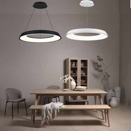 Lampadari a led 43 watt tre colorazioni di luce lampada da soffitto a sospensione ultra moderno cucina soggiorno - enzoled