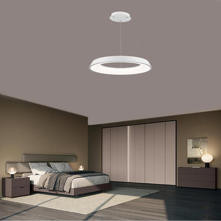 Lampadari a led 43 watt tre colorazioni di luce lampada da soffitto a sospensione ultra moderno cucina soggiorno - enzoled