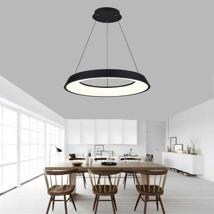 Lampadari a led 43 watt tre colorazioni di luce lampada da soffitto a sospensione ultra moderno cucina soggiorno - enzoled