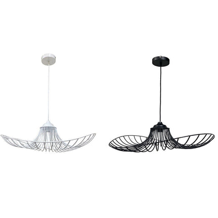 Lampadario a cappello con paralume in metallo E27 lampada decorativa contemporanea - enzoled