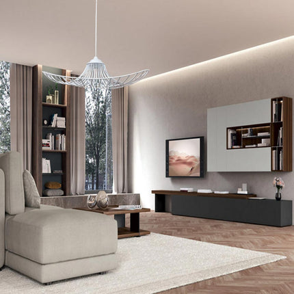 Lampadario a cappello con paralume in metallo E27 lampada decorativa contemporanea - enzoled