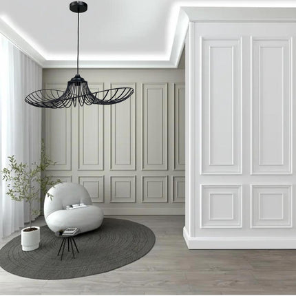 Lampadario a cappello con paralume in metallo E27 lampada decorativa contemporanea - enzoled